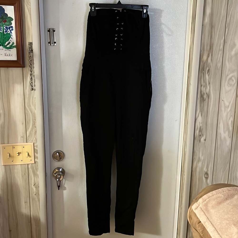 NWOT Venus Strapless Jumpsuit Black Size 6